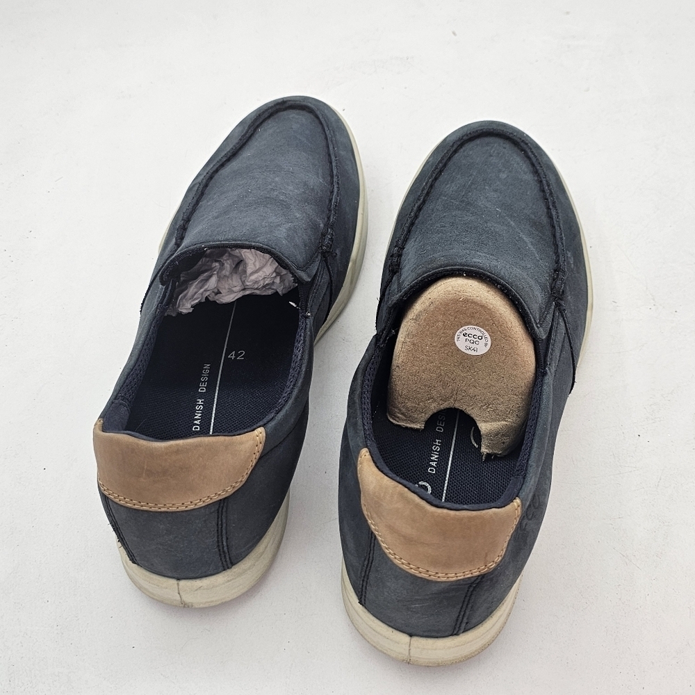 ECCO Cathum Slip-On Sneakers Blue Mens Size 8.5 Casual Comfortable Breathable Sh - Picture 7 of 10
